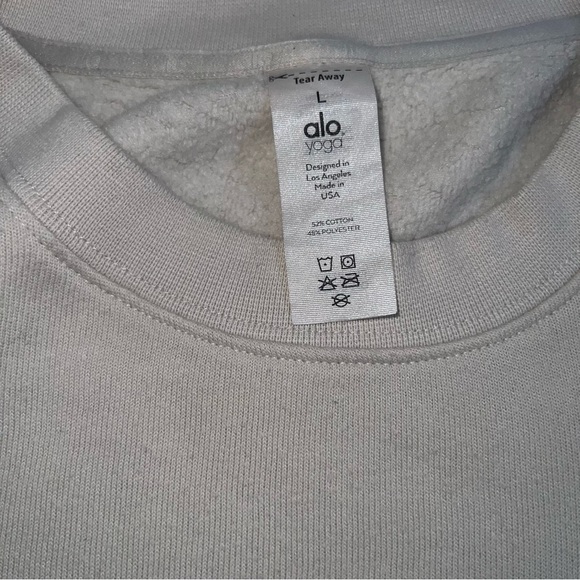 ALO Yoga Men's Beige Crewneck Sweater Size L - Picture 6 of 7